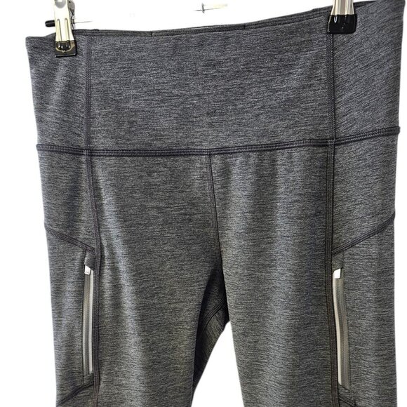 Athleta Womens Rainier Heatherd Tight, Grey, Athletic, Running, Gym, Size Medium - Picture 10 of 10